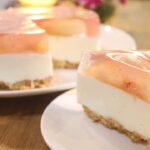 桃のレアチーズケーキの作り方・レシピ Non-Baked Cheesecake of Peach｜Coris cooking
