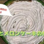 【丸ごとメロンケーキの作り方】市販のスポンジと生クリームで簡単!美味しい楽しい♪ #Shorts