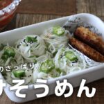 【お弁当作り】素麺マンネリ打破！大葉ツナトマトそうめん弁当bento＃709