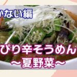 暑い夏にぴったり！　激うま料理　簡単レシピで簡単料理　夏野菜のピリ辛そうめん 　#料理　#夏の料理　#家庭料理