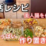 【作り置き】【腸活レシピ】40代働く主婦の日常/男子大学生と二人暮らし/暮らしVlog/野菜いっぱい常備菜／副菜