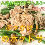 困ったさんのぶっかけレシピ9日目【ツナのホットサラダ】タンパク質13.2g #冷凍インゲン #ツナレシピ #ヘルシーレシピ