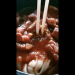 韓国コンビニの激辛コプチャン麺作り方！ #shorts