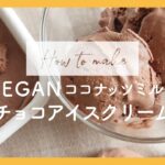 #ヴィーガンアイスクリーム #チョコアイス の作り方 / #乳製品なし / ココナッツミルク