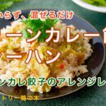 【餃子アレンジレシピ】グリーンカレー餃子チャーハン！簡単混ぜるだけで本格グリーンカレー味のチャーハンが完成！グリーンカレー餃子のアレンジレシピです
