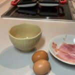 ホットサンドメーカーで、かんたん朝食 お弁当のおかず ベーコンエッグ