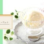 ✨バニラシャーベット｜管理栄養士監修レシピ✨