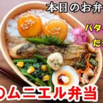 【お弁当 152】お魚レシピ ☆バター醤油がたまらない！【タラのムニエル弁当 ♪】いももち 茹で卵 ☆obento  lunch box