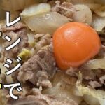 【時短レシピ】超簡単！たったの７分！レンジで牛丼ズボラ飯★〜生卵をトッピング！〜