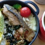 今日のお弁当🍱　　鮭のチーズタルタルのお弁当おいしかった(๑´ڡ`๑)　　　作り方は　コウケンテツ先生で見てください(*˘︶˘*).｡*