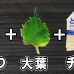 【お弁当おかず】たまご1つと大葉チーズで作るアレンジ卵焼き！で冷めても美味しい卵おかずレシピ紹介～包丁もまな板もいらない～冷蔵庫にあるもので簡単おいしい節約料理/旦那弁当/毎日弁当【 bento 】
