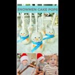 Snowmen Cake Pop Recipe| Screen-Free Activities | 雪だるま | クリスマス  | ケーキポップ　レシピ | 英語アクティビティ#shorts