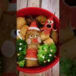 お弁当日記 クリスマス弁当 #shorts 手作り弁当 レシピ 女子高生弁当 デコ弁 冷凍食品 BENTO サンタクロース弁当 ランチボックス