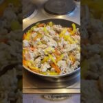 男の料理‼️鶏ひき肉と野菜の煮物🤤