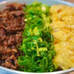 【簡単おいしい】学生にもオススメ。節約レシピ。アレンジ自在の三色丼/簡単レシピ/節約飯/人気丼もの/卵料理