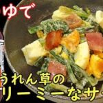 麺つゆに頼ろう！『ほうれん草のクリーミーサラダ』麺つゆにマヨとごまがやみつきに♪料理 レシピ 簡単