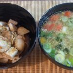 腸活トマト味噌汁と山芋ホタテ丼の作り方♪😊 #ひとり飯