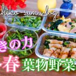 【作り置きレシピ】冬春葉物野菜で簡単おかず｜菜の花・ニラ・春菊・ほうれん草で4品