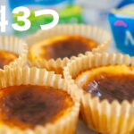 【材料3つオーブンなし】簡単バスクチーズケーキの作り方 / Basque burnt cheesecake recipe