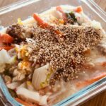 【オートミールレシピ】前日に作った野菜スープにオートミールを入れてスープ粥を作る