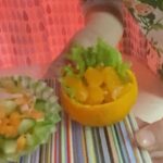 余りものネタみかんドレッシングでお弁当サラダ