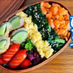 【時短弁当】フライパンひとつで作るお弁当〜鮭そぼろ弁当/bento,box lunch