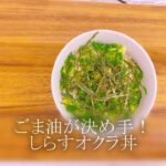 【美味安心レシピ】ごま油が決め手！しらすオクラ丼