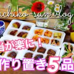 【お弁当おかず】簡単作り置き冷凍保存レシピ5品｜ダイソートレーで手作り冷凍食品｜ちくわ・ほうれん草・さつま芋