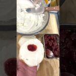 【 食パン アレンジ  スイーツ 】 子供と ケーキ作り 。ショートケーキ 風、食パンケーキの、 作り方 。 #Shorts