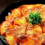 絶品！サーモンステーキ丼【ガーリックマヨバター醤油】