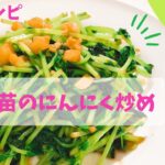 【レシピ動画】美味しい！ヘルシー！豆苗のにんにく炒め【てるしゃす！よしてるくん！】