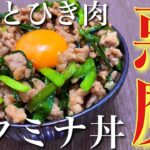 【最強のスタミナ丼】ニラとひき肉のにんにくスタミナ丼の作り方【簡単男飯】