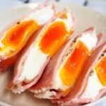 お弁当にピッタリおかずレシピ、電子レンジで簡単ハムエッグ♪