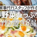 【概要欄にレシピ付き】春野菜をふんだんに使用！家事代行スタッフによる作り置き8品