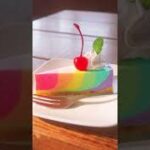 レインボーケーキの作り方！ASMR CALIFORNIA POKE COMPANY How to make a colorful rainbow cake! Craftsmanship #Shorts