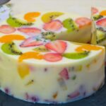 卵フルーツ寒天ケーキのレシピสูตรเค้กวุ้นผลไม้ไข่ Egg fruit agar cake recipe