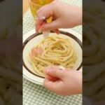 【レンジで作る】カルボナーラうどんの作り方 #Shorts