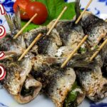 【いわしの梅しそ巻き】おつまみにもお弁当のおかずにも☆巻いて焼くだけで簡単ないわしの梅しそ巻きの作り方