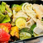 夏野菜たっぷり焼うどん弁当🍅🍆🥒#作り置き弁当 #お弁当記録