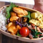 【 10分弁当 】夏のお弁当のポイントはコレ!鶏肉とナス酢醤油漬けお弁当〜包丁もまな板もいらない 【 bento 】(393)