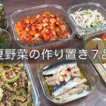【夏野菜レシピ】美味しく食べて夏バテ予防!副菜メインの簡単作り置き🥒7品