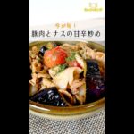 【レシピ/和洋食】豚肉とナスの甘辛炒め【VTuber料理】#Shorts