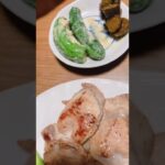 今日の晩ごはん。野菜に肉に漬物にビールです。うん上等上等♪ #shorts