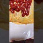 今日の晩ごはんはオムライスですね。それと野菜が多めであります♪ #shorts