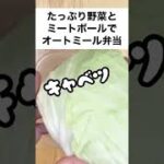【スープジャーで痩せるお弁当】レンジで簡単！市販の肉団子とたっぷり野菜のオートミール弁当
