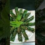 Chả thịt băm cuốn lá tía tô xanhひき肉と大葉レシピかんかん美味しいMinced meat rolls with green perilla leaves#shorts