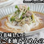 夏野菜のごま油そうめんの作り方☆ごま油香る!さっぱり冷やしそうめんレシピ☆具沢山で食べ応え抜群です♪- Summer Vegetables Sesame oil Somen-【料理研究家ゆかり】