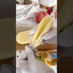 北海道チーズ蒸しケーキで超簡単オムレット👩🏻‍🍳#オムレット #おうちカフェ #お菓子作り #桃 #桃スイーツ #簡単レシピ #peachcake #homecafe #レシピ #ヤマザキパン