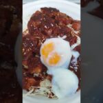 お昼は〘ハムカツ丼温玉ノセ〙