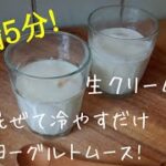 混ぜて冷やすだけ!簡単ヨーグルトムースの作り方!めっさ簡単でヘルシー!暑い夏にすぐ出来る冷たいおやつ!フルーツの缶詰をいれたり!ジャムを乗せたり!あっさりムース! yogurt mousse